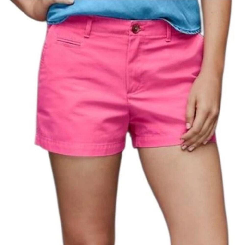 GAP Summer Shorts Palm Springs Pink Cotton Preppy Classic Womens Sz 2R 3" Inseam